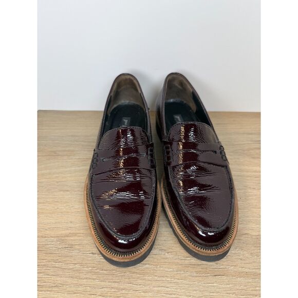 Paul Green Women's Size 6 Brown Natasha Crinkled Leather Slip On Loafers Shoes - Picture 2 of 8